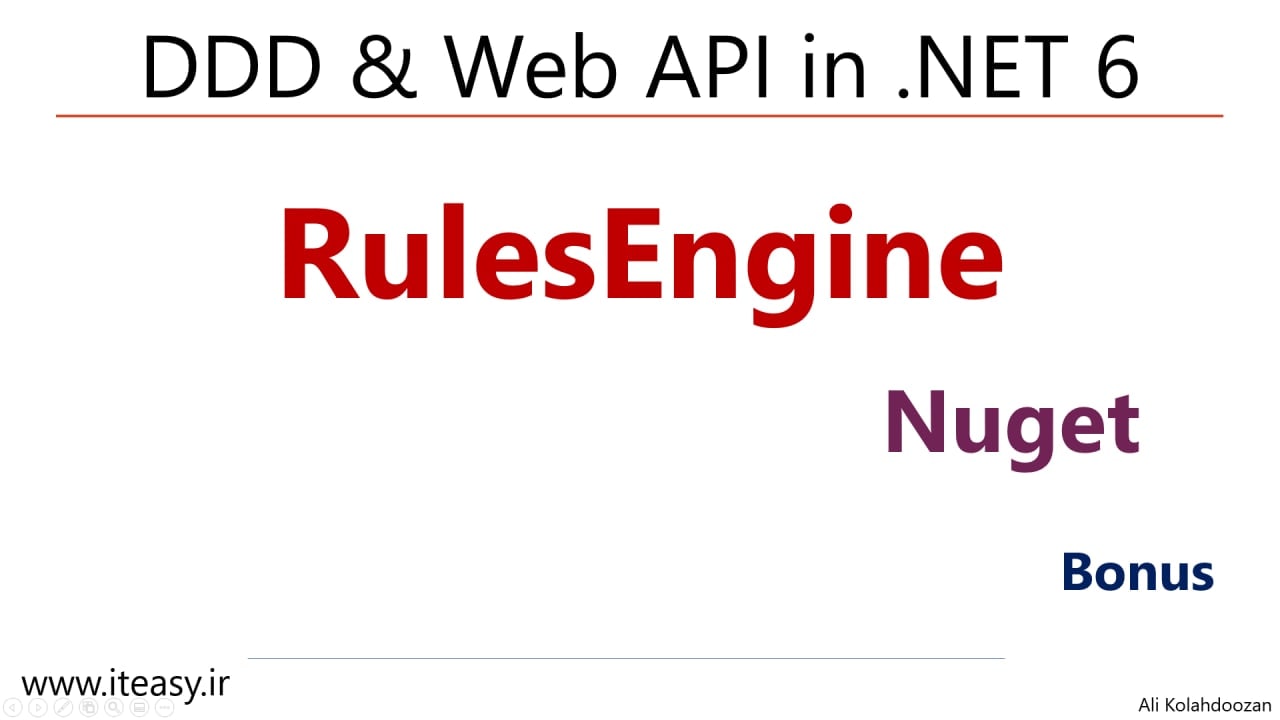 بررسی یک  RulesEngine آماده در Nuget